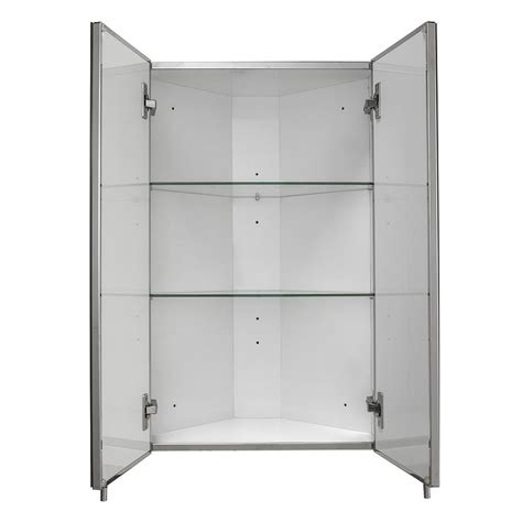 Croydex Avisio Stainless Steel Double Door Corner 